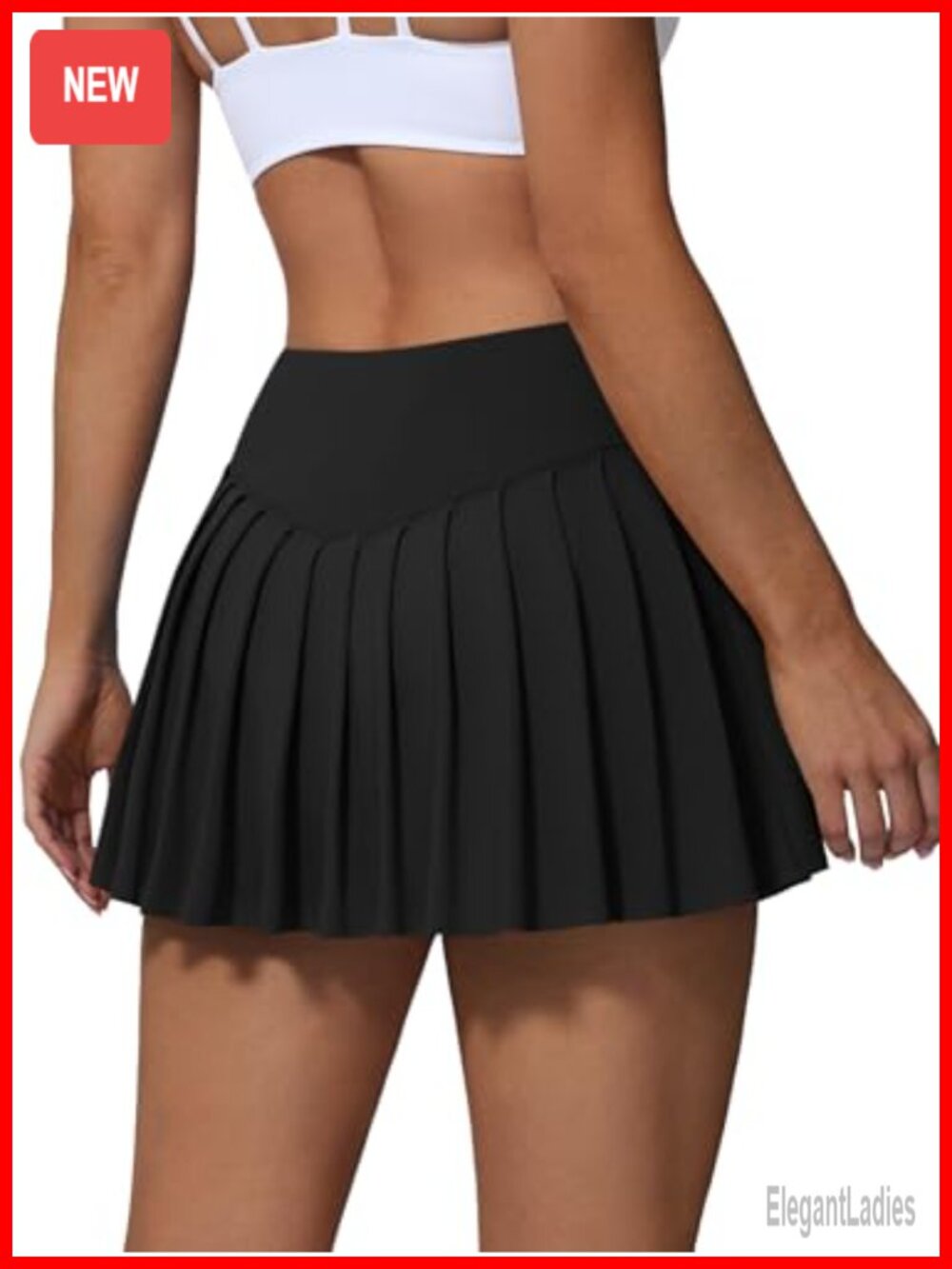 High Waisted Pleated Tennis Skirt with Pockets Built-in Shorts Golf Skorts